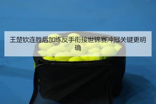 王楚钦连胜后加练反手衔接世锦赛冲冠关键更明确